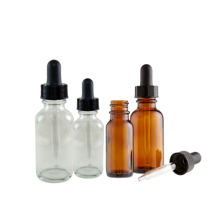 Glass Bottles With Dropper Cap Di Naturals Bulk